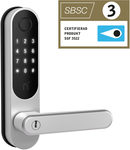 Kodlås Touch Pro touchknappar RFID fingeravtr. silver/svart