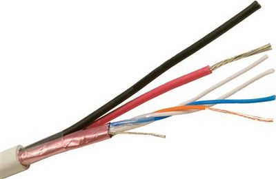 Kabel FLAQQBR 2x1,0+2x2x0,22 vit 500m tr