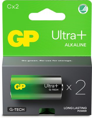 Batteri 14AUP/LR14 C 1,5V Ultra Plus alkaliskt 2-pack SB
